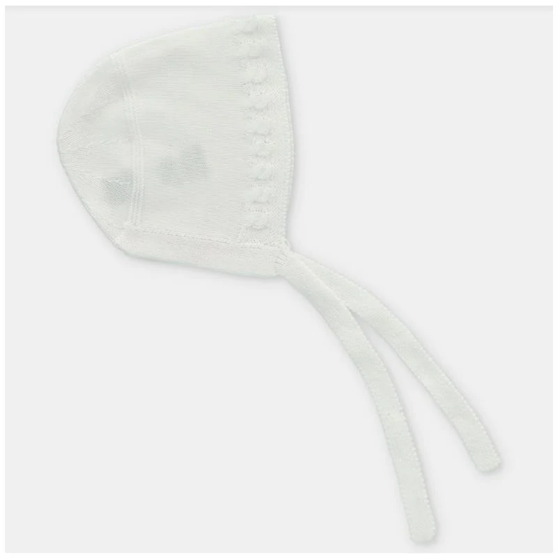 Martin Aranda Baby Knit Bonnet Regina White - Image 3