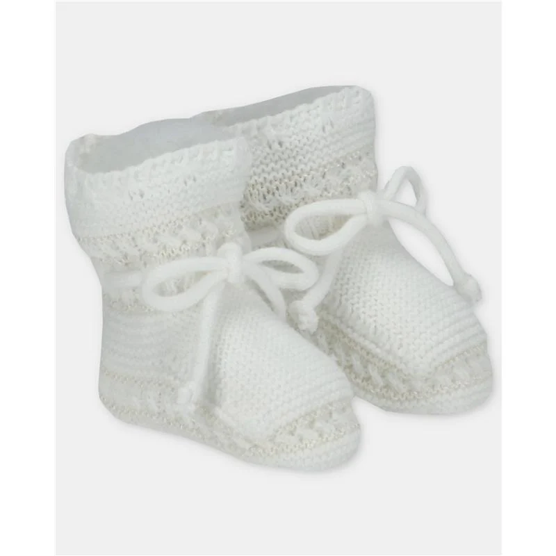 Martin Aranda - Baby Knit Booties Tenerezza, Blue Grey