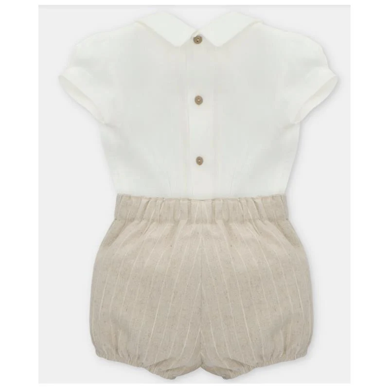 Martin Aranda - Baby Set Shirt & Bloomer Woven Fabric Firenze, Arena - Image 2