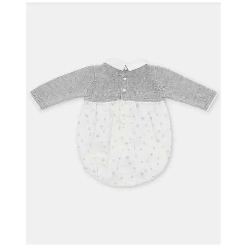 Martin Aranda - Baby Short Knit Romper & Glace, Light Grey - Image 2
