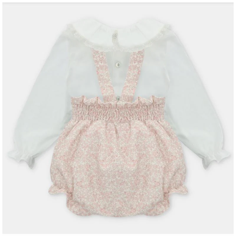 Martin Aranda - Blouse & Woven Short Overall Leeds, Rose & White - Image 2
