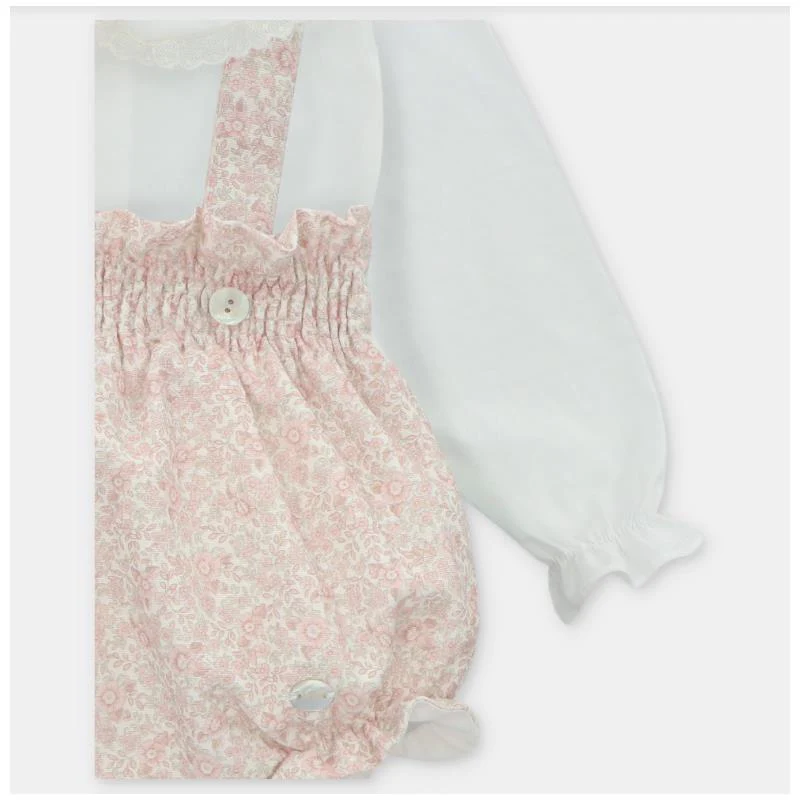 Martin Aranda - Blouse & Woven Short Overall Leeds, Rose & White - Image 3