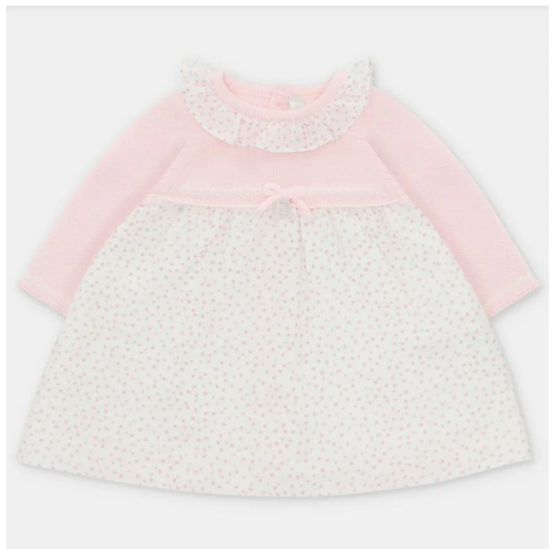 Martin Aranda - Draylon Knit Woven Mix Dress Preston, Baby Pink
