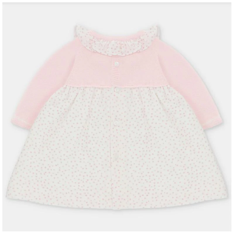 Martin Aranda - Draylon Knit Woven Mix Dress Preston, Baby Pink - Image 2