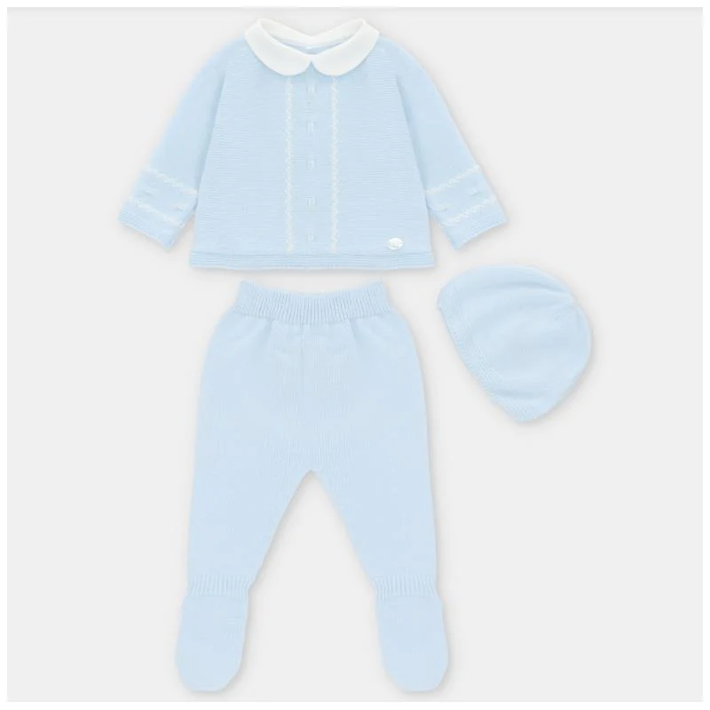 Martin Aranda - Take Me Home Draylon Sweater, Leggings & Pullon Hat Preston Pastel Blue