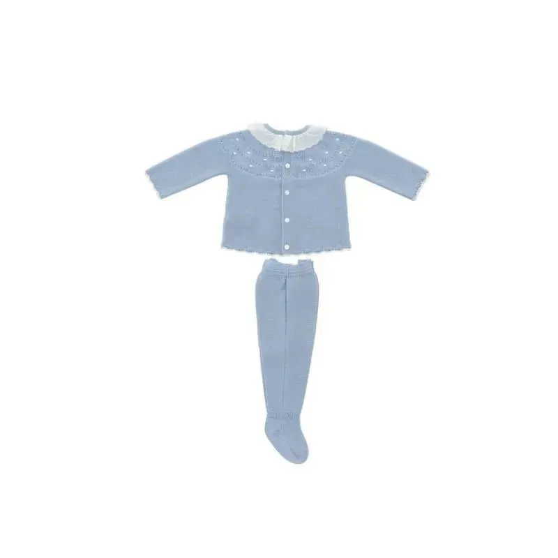 Martin Aranda - Take Me Home Set Jumper & Leggings Knit Square Garden, Blue - Image 2