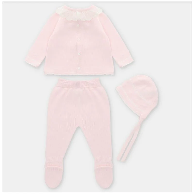 Martin Aranda - Take Me Home Sweater, Leggings & Bonnet Knit Preston Baby Pink - Image 2