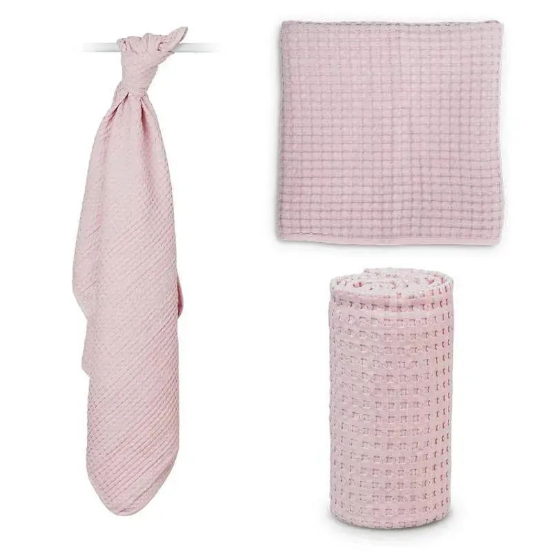 Mary Meyer - Lulujo Waffle Blanket, Ballet Slipper - Image 3