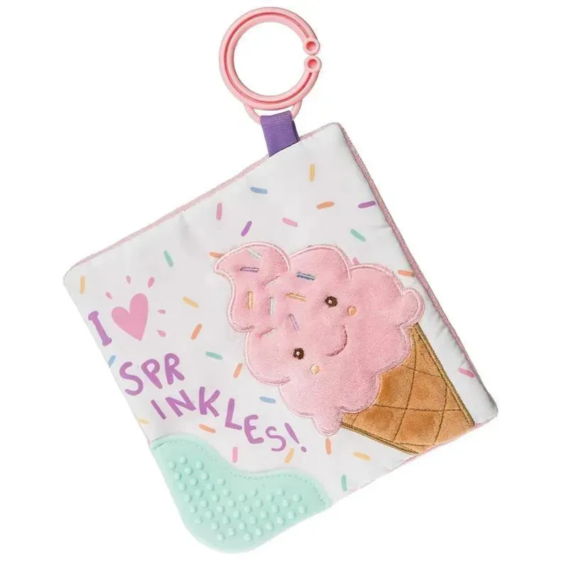 Mary Meyer - Sweet Soothie Crinkle Teether Toy with Baby Paper and Squeaker, Sprinkles Ice Cream
