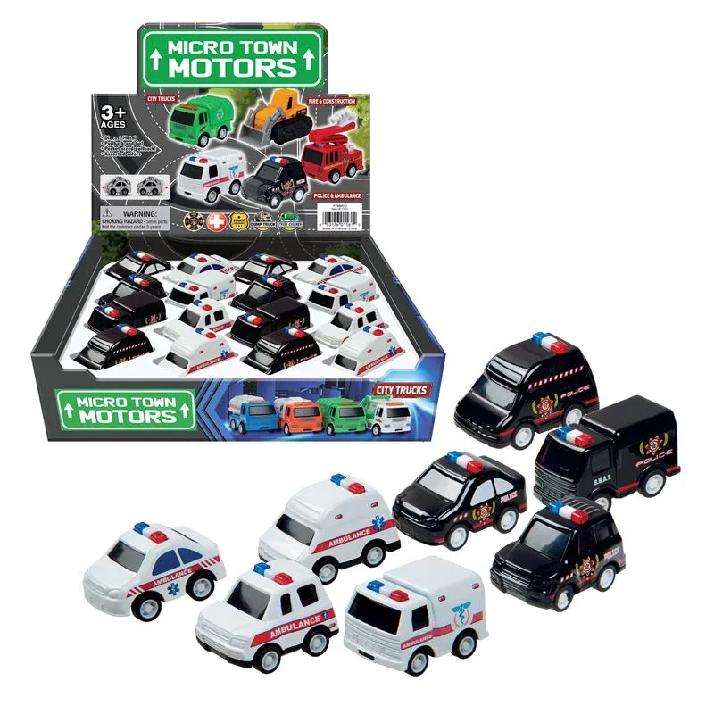 Master Toys - 2 Police & Ambulance Vehicles, 1 pc (Assorted Desgin)