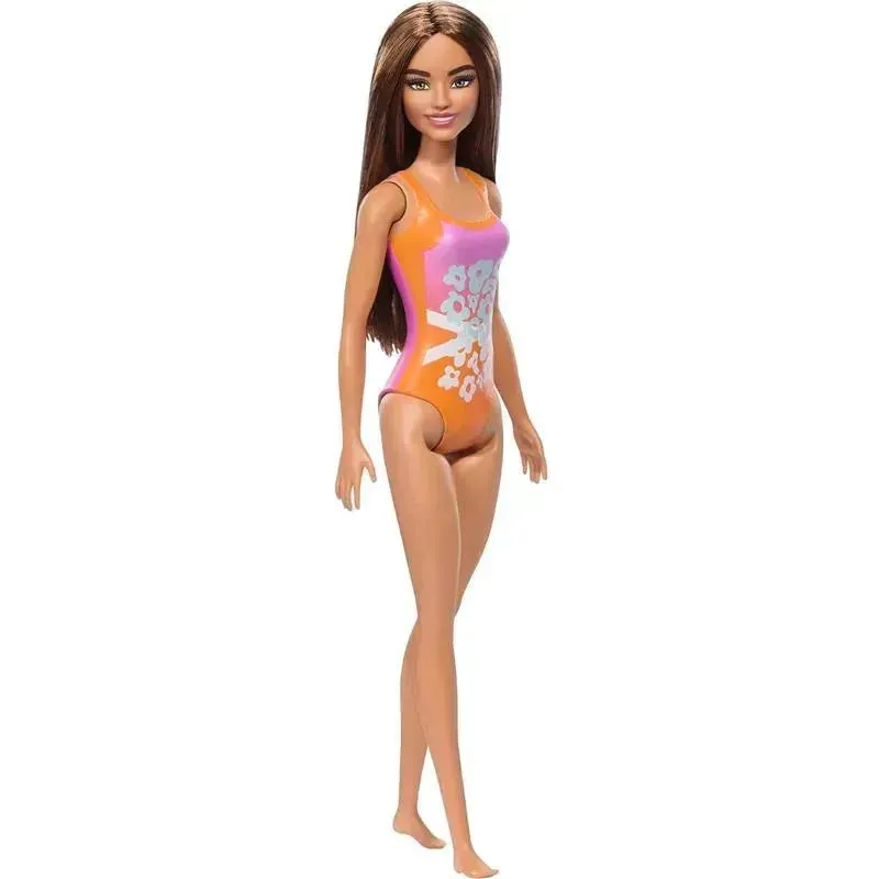 Mattel - Barbie Beach Doll with Orange Swimsuit - Image 2