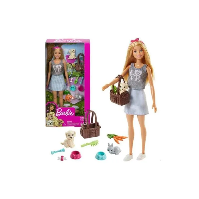 Mattel - Barbie Blonde Doll Pet