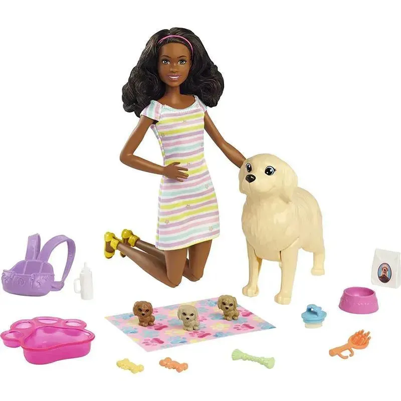 Mattel - Barbie Brunette Doll with Mommy Dog