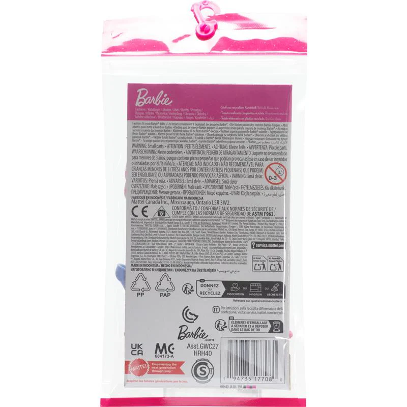 Mattel - Barbie Complete Looks Complete Outfit With Pink Puff Sleeve Dress, Necklace, And Bow Heels - Image 2