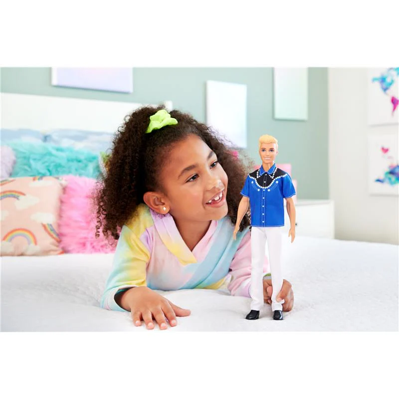 Mattel - Barbie Fashionistas Ken Doll Wearing a Removable Western Shirt - Image 2