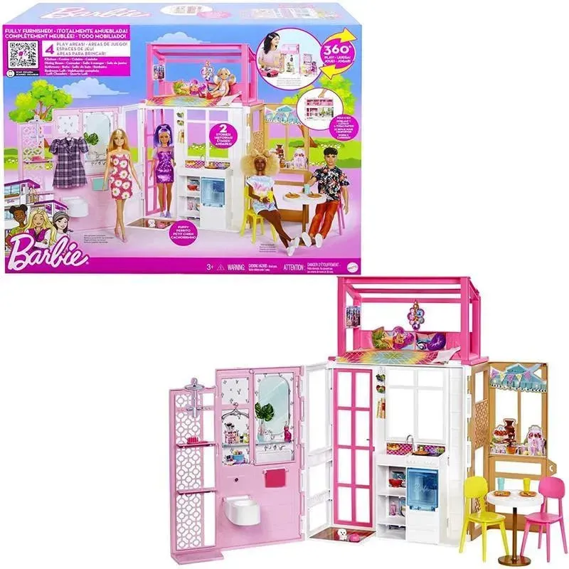 Mattel - Barbie FURNISHED House PLAYSET