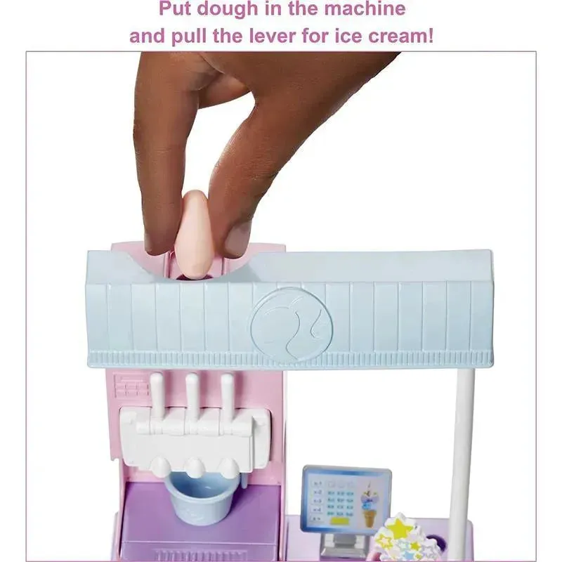 Mattel - Barbie Ice Cream Shop Playset with Brunette Doll - Image 6