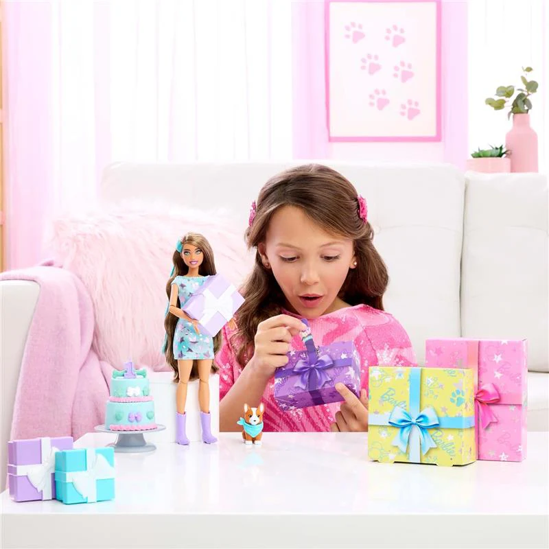 Mattel - Barbie Party Unboxed Doll & Accessories, Blue - Image 6