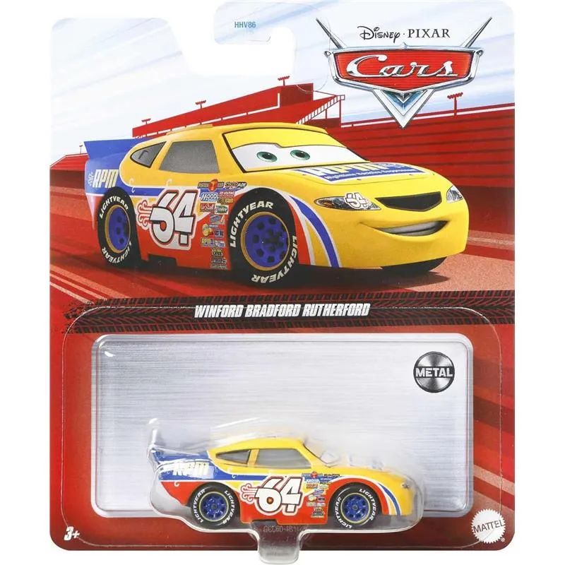 Mattel - Disney Pixar Cars Winford Bradford Rutherford - Yellow Ad Blue - Image 4