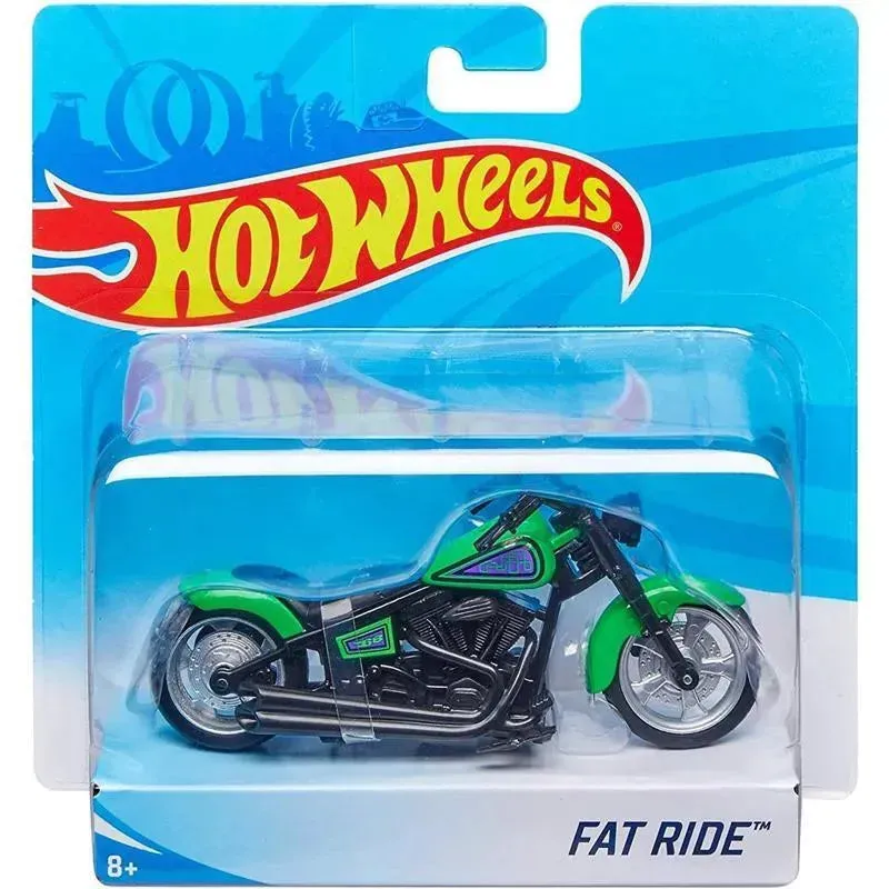 Mattel - Hot Wheels Street Power Green Fat Ride Motorcycle