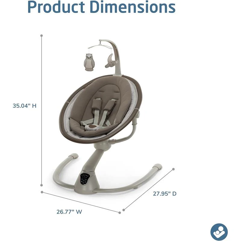Maxi-Cosi - Cassia Smart Baby Swing for Infants, Truffle - Image 17