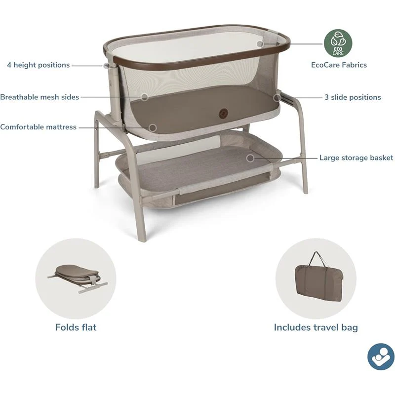 Maxi-Cosi - Iora Baby Bassinets Bedside Sleeper, Truffle - Image 5