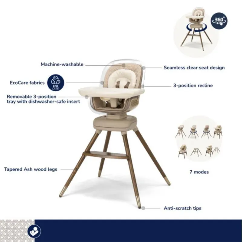 Maxi-Cosi - Kiskadee 360 Rotating Highchair Kindred Collection, Natural Heritage - Image 3