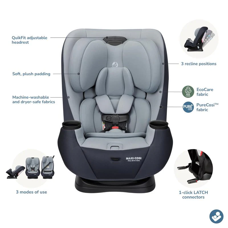 Maxi-Cosi - Pria All-in-One Convertible Car Seat, Seascape - Image 5