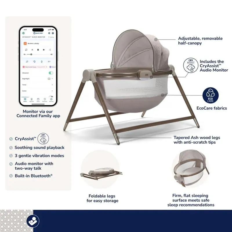 Maxi-Cosi - Sibia Bassinet Kindred Collection, Natural Heritage - Image 2