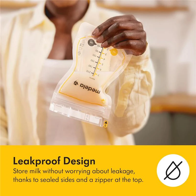 Medela - Easy Pour Breastmilk Storage Bags 100 Count 7oz/210ml Disposable, Leakproof, Fast Freeze - Image 5