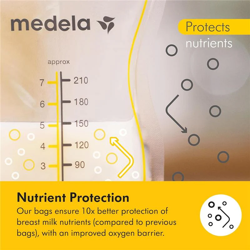 Medela - Easy Pour Breastmilk Storage Bags 100 Count 7oz/210ml Disposable, Leakproof, Fast Freeze - Image 8