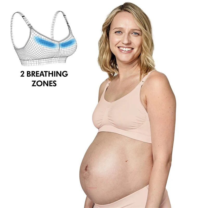 Medela - Keep Cool Bra Seamless Comfort Breathable Pregnancy Bra - Chai - Image 3