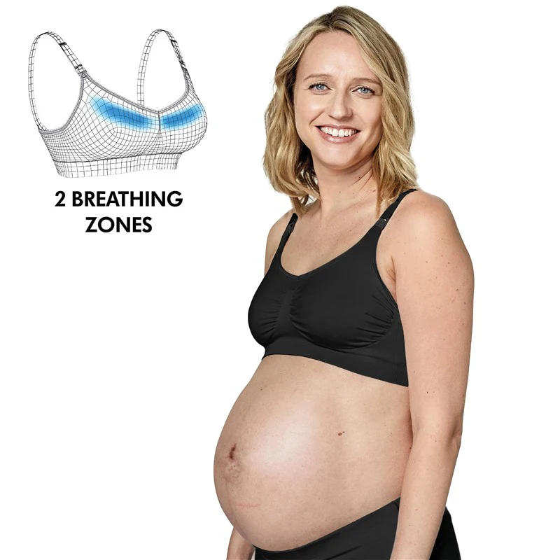 Medela - Maternity & Nursing Bras for Breastfeeding, Keep Cool Bra - Black - Image 3