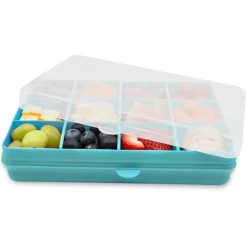 Melii - 12 Compartments Divided Snack Container, Blue