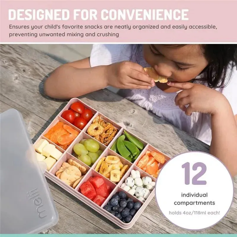 Melii - 12 Compartments Divided Snack Container, Grey - Image 4