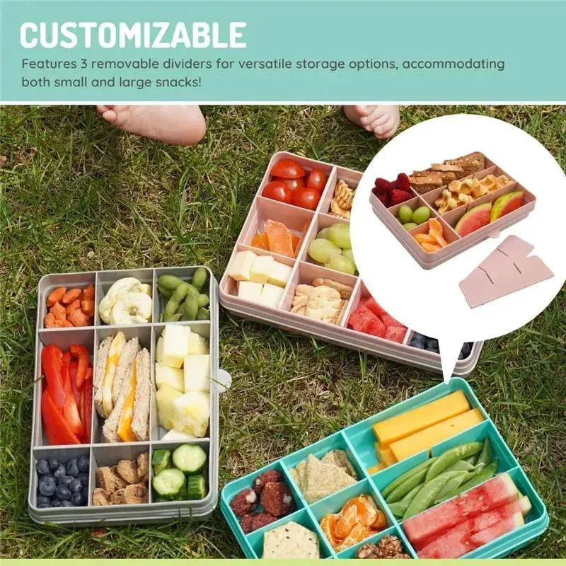 Melii - 12 Compartments Divided Snack Container, Pink - Image 5
