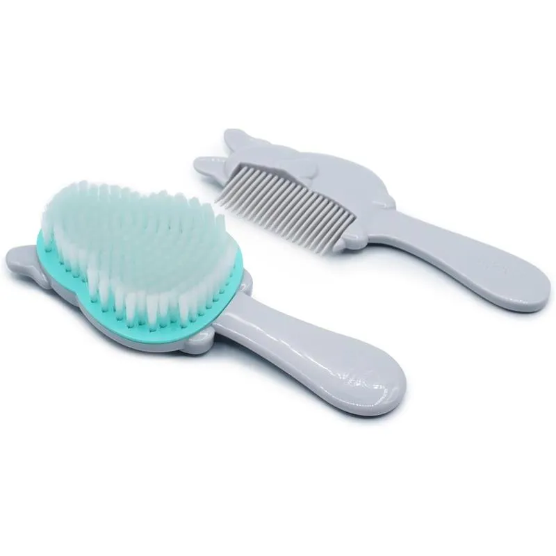 Melii - 2 Piece Hair Brush And Comb Set, Bulldog - Image 3