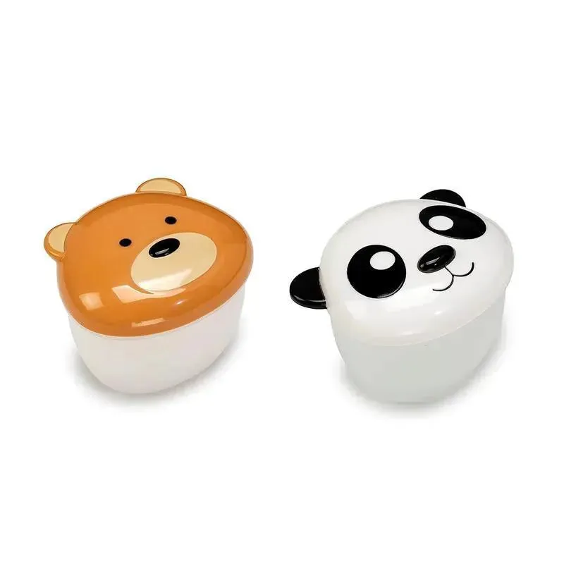 Melii - 2Pk Bear & Panda Snack Container