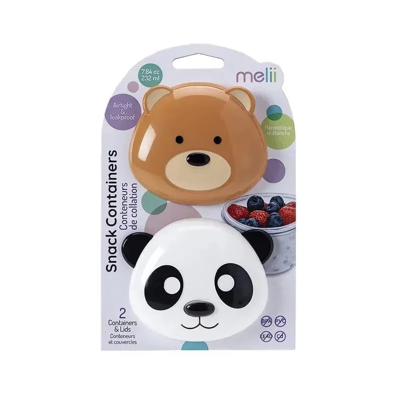 Melii - 2Pk Bear & Panda Snack Container - Image 3