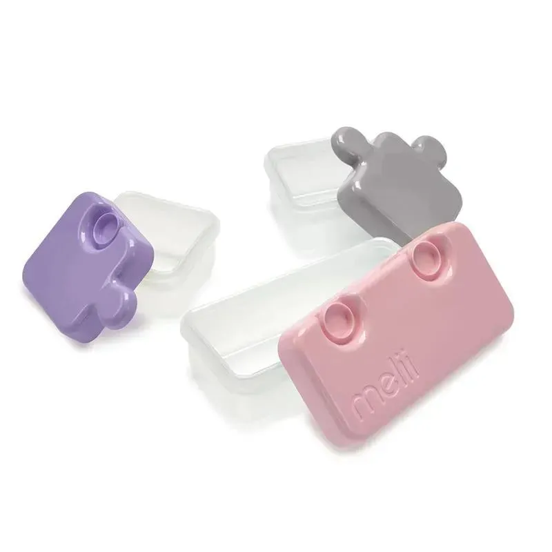 Melii - 3 Compartments Puzzle Bento Box Food Storage Container - Image 3