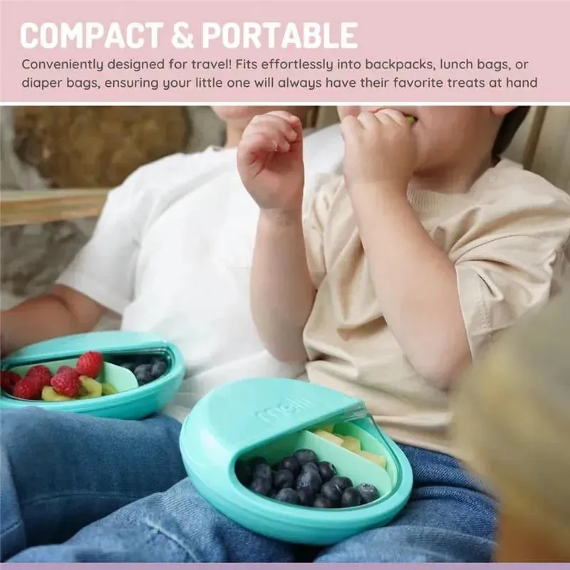 Melii - 3 Compartments Spin Snack Container, Pink - Image 7