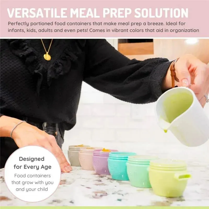 Melii - 4Pk Snap & Go Baby Food Storage Containers with lids, 6 Oz - Image 4