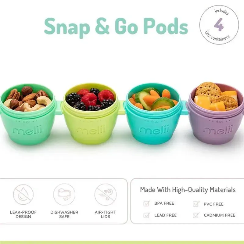 Melii - 4Pk Snap & Go Baby Food Storage Containers with lids, 6 Oz - Image 5