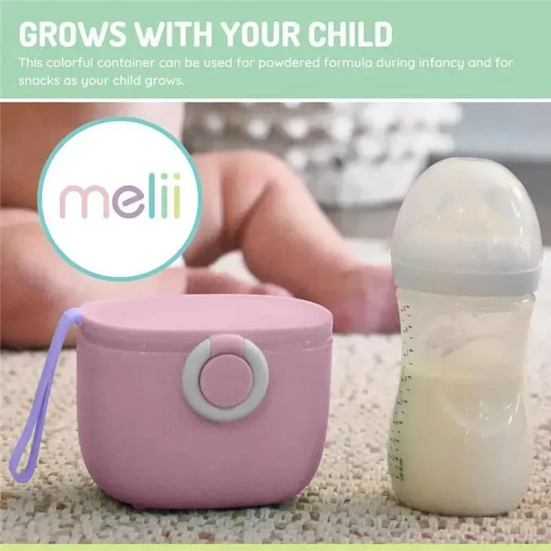 Melii - Baby Formula Storage Container with Integrated Scoop 400ml / 13.5oz Capacity, Pink - Image 3