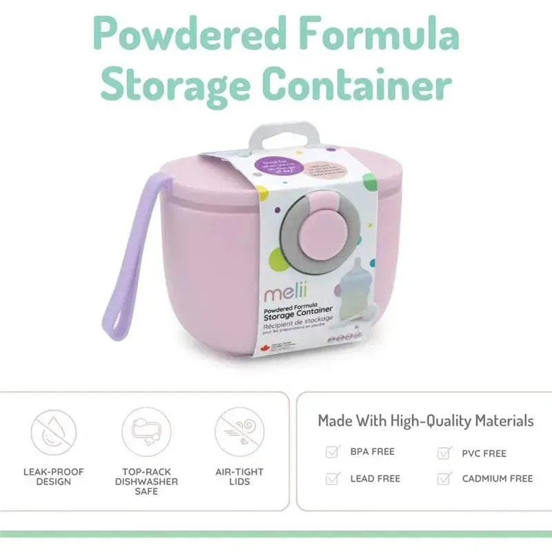 Melii - Baby Formula Storage Container with Integrated Scoop 400ml / 13.5oz Capacity, Pink - Image 6