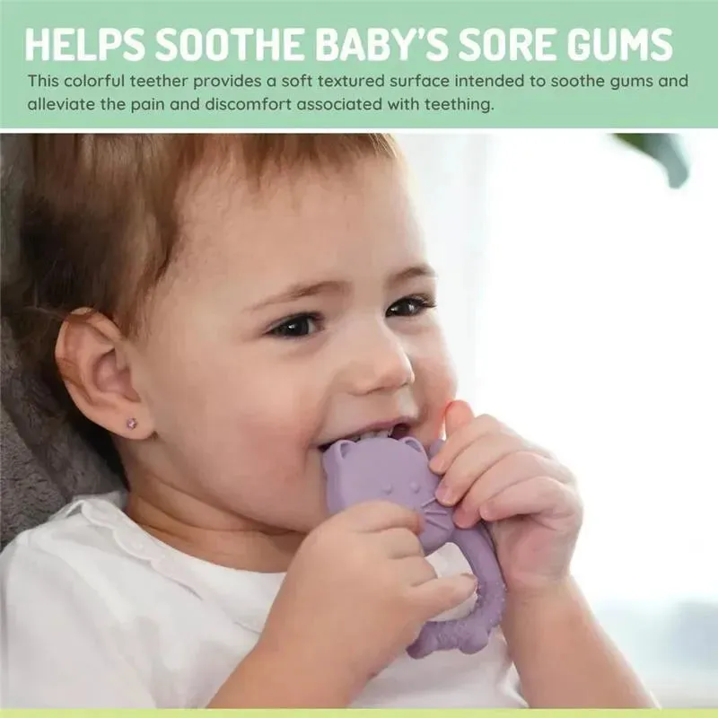 Melii - Baby Teethers, 100% Food Grade Silicone, Multiple Textures, BPA Free, Bulldog & Cat - Image 4