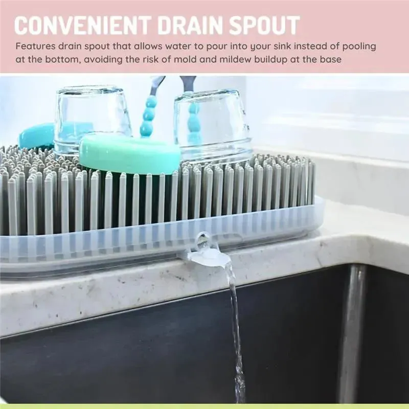 Melii - Countertop Baby Bottle Drying Rack & Drainboard, Grey - Image 3
