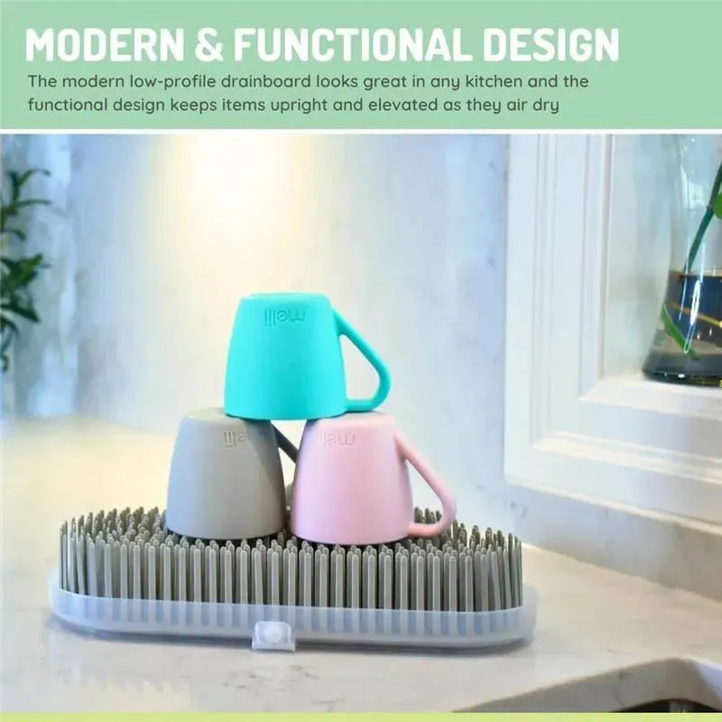 Melii - Countertop Baby Bottle Drying Rack & Drainboard, Grey - Image 5