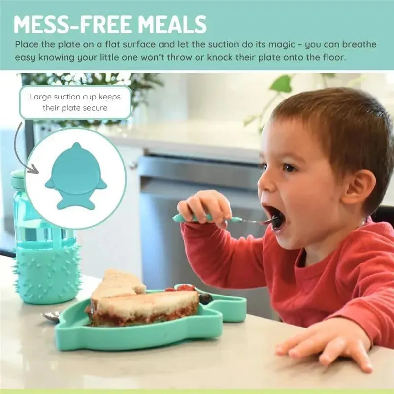 Melii - Divided Silicone Suction Plate, Shark - Image 5
