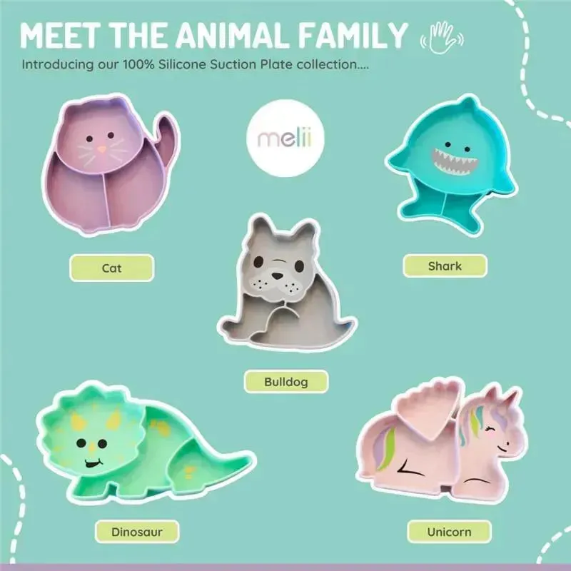 Melii - Divided Silicone Suction Plate, Unicorn - Image 4